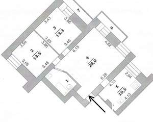 3-к квартира, вторичка, 71м2, 5/12 этаж