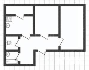 2-к квартира, вторичка, 59м2, 8/15 этаж