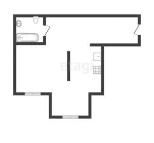 Студия квартира, вторичка, 30м2, 5/5 этаж