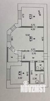 3-к квартира, вторичка, 58м2, 3/10 этаж