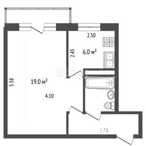 1-к квартира, вторичка, 32м2, 4/5 этаж