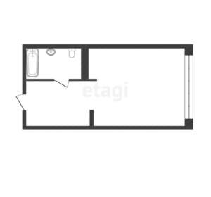Студия квартира, сданный дом, 20м2, 3/8 этаж