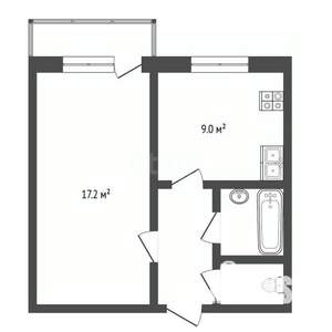 1-к квартира, вторичка, 35м2, 9/10 этаж