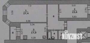 2-к квартира, вторичка, 78м2, 6/14 этаж
