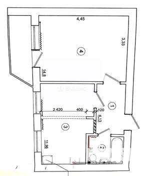 1-к квартира, вторичка, 34м2, 4/9 этаж