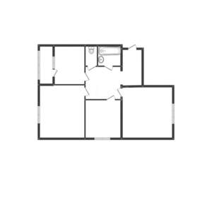 3-к квартира, вторичка, 74м2, 1/3 этаж