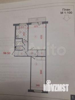 2-к квартира, вторичка, 44м2, 5/5 этаж