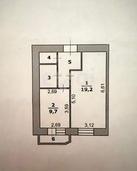 1-к квартира, вторичка, 38м2, 8/15 этаж