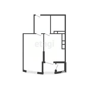 1-к квартира, вторичка, 47м2, 16/20 этаж