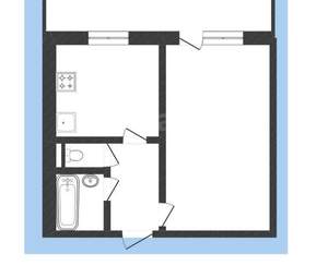 1-к квартира, вторичка, 35м2, 1/15 этаж