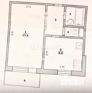 1-к квартира, вторичка, 35м2, 1/10 этаж