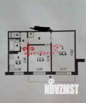 2-к квартира, вторичка, 45м2, 6/9 этаж