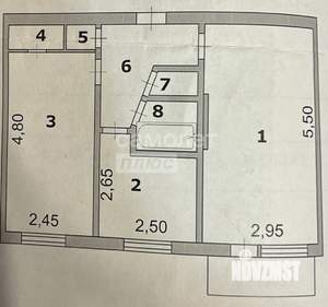 2-к квартира, вторичка, 44м2, 2/5 этаж