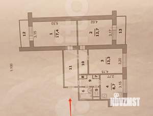 3-к квартира, вторичка, 71м2, 1/10 этаж