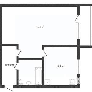 1-к квартира, вторичка, 31м2, 5/5 этаж