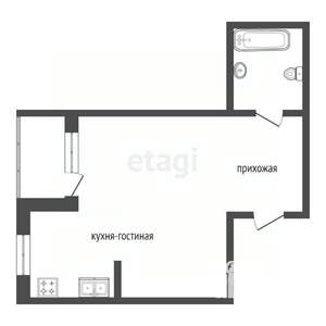 1-к квартира, вторичка, 51м2, 4/11 этаж