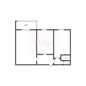 1-к квартира, вторичка, 48м2, 3/9 этаж