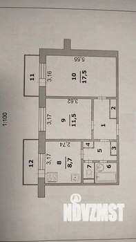 2-к квартира, вторичка, 51м2, 10/10 этаж