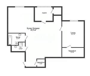 2-к квартира, вторичка, 82м2, 2/15 этаж