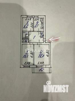 3-к квартира, вторичка, 58м2, 3/5 этаж