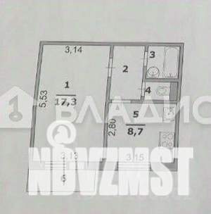 1-к квартира, вторичка, 34м2, 8/10 этаж
