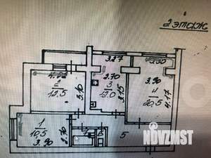 3-к квартира, вторичка, 73м2, 2/14 этаж