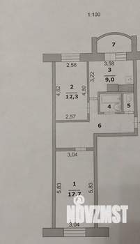 2-к квартира, вторичка, 56м2, 2/5 этаж