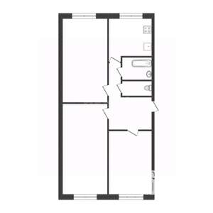 3-к квартира, вторичка, 57м2, 1/5 этаж