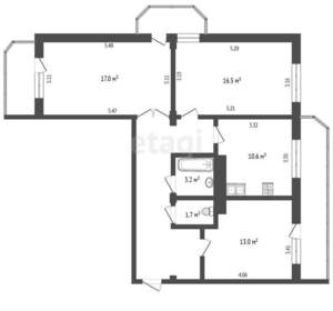3-к квартира, вторичка, 80м2, 5/8 этаж