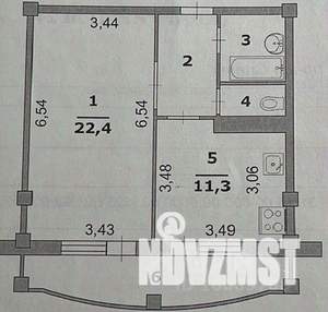 1-к квартира, вторичка, 43м2, 7/9 этаж