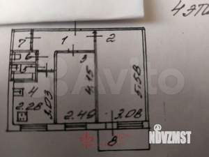 2-к квартира, вторичка, 45м2, 4/5 этаж