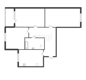 3-к квартира, вторичка, 90м2, 3/3 этаж