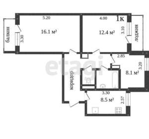 3-к квартира, вторичка, 61м2, 7/9 этаж