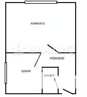 1-к квартира, вторичка, 31м2, 3/3 этаж