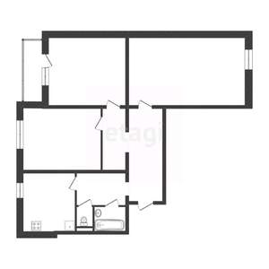 3-к квартира, вторичка, 61м2, 2/9 этаж