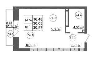 Студия квартира, вторичка, 31м2, 5/8 этаж