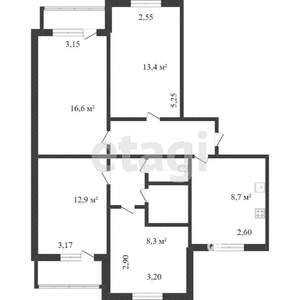 4-к квартира, вторичка, 83м2, 7/10 этаж