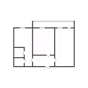2-к квартира, вторичка, 51м2, 9/10 этаж