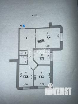 3-к квартира, вторичка, 73м2, 1/17 этаж