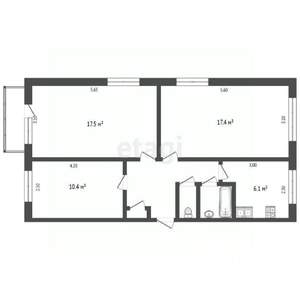 3-к квартира, вторичка, 62м2, 3/5 этаж