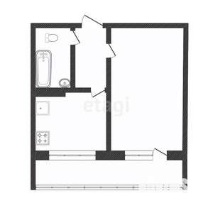 1-к квартира, вторичка, 32м2, 4/5 этаж