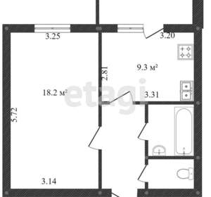 1-к квартира, вторичка, 34м2, 3/12 этаж
