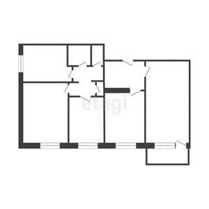 4-к квартира, вторичка, 72м2, 5/9 этаж