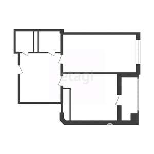 1-к квартира, вторичка, 60м2, 3/6 этаж