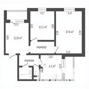 3-к квартира, вторичка, 63м2, 10/10 этаж