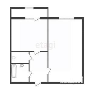 1-к квартира, вторичка, 36м2, 5/9 этаж