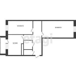 2-к квартира, вторичка, 52м2, 2/3 этаж