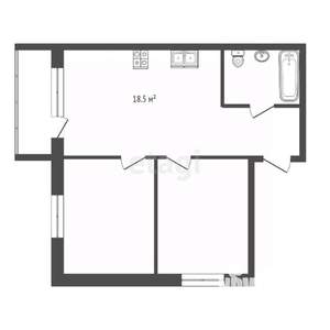 2-к квартира, вторичка, 60м2, 2/17 этаж