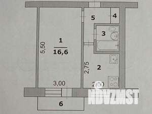 1-к квартира, вторичка, 30м2, 2/5 этаж