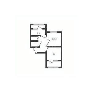 2-к квартира, вторичка, 51м2, 9/9 этаж